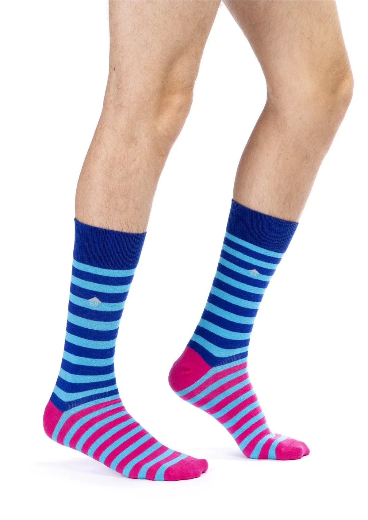 Duo Color Thin Stripes Design Men Socks