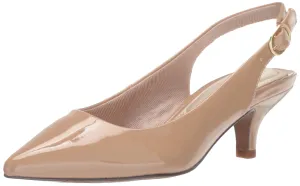 Easy Street Women's Faye Pump, Nude Patent, 6.5