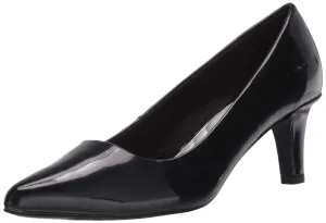 Easy Street Women's Pointe Pump, Black Patent, 9