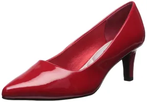 Easy Street Women's Pointe Pump, Red Patent, 6.5 Narrow