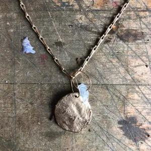 Ellipse Birthstone Charm Necklace