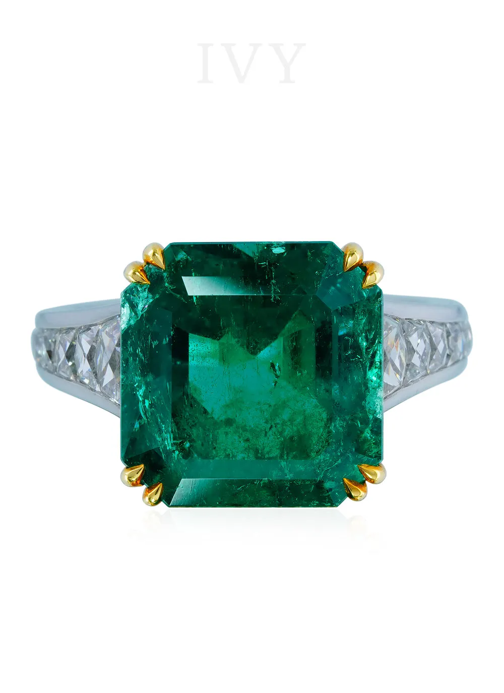 Emerald and Diamond Ring