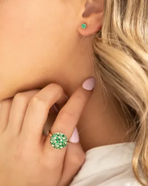 Emerald Cluster Ring (Made to Order_