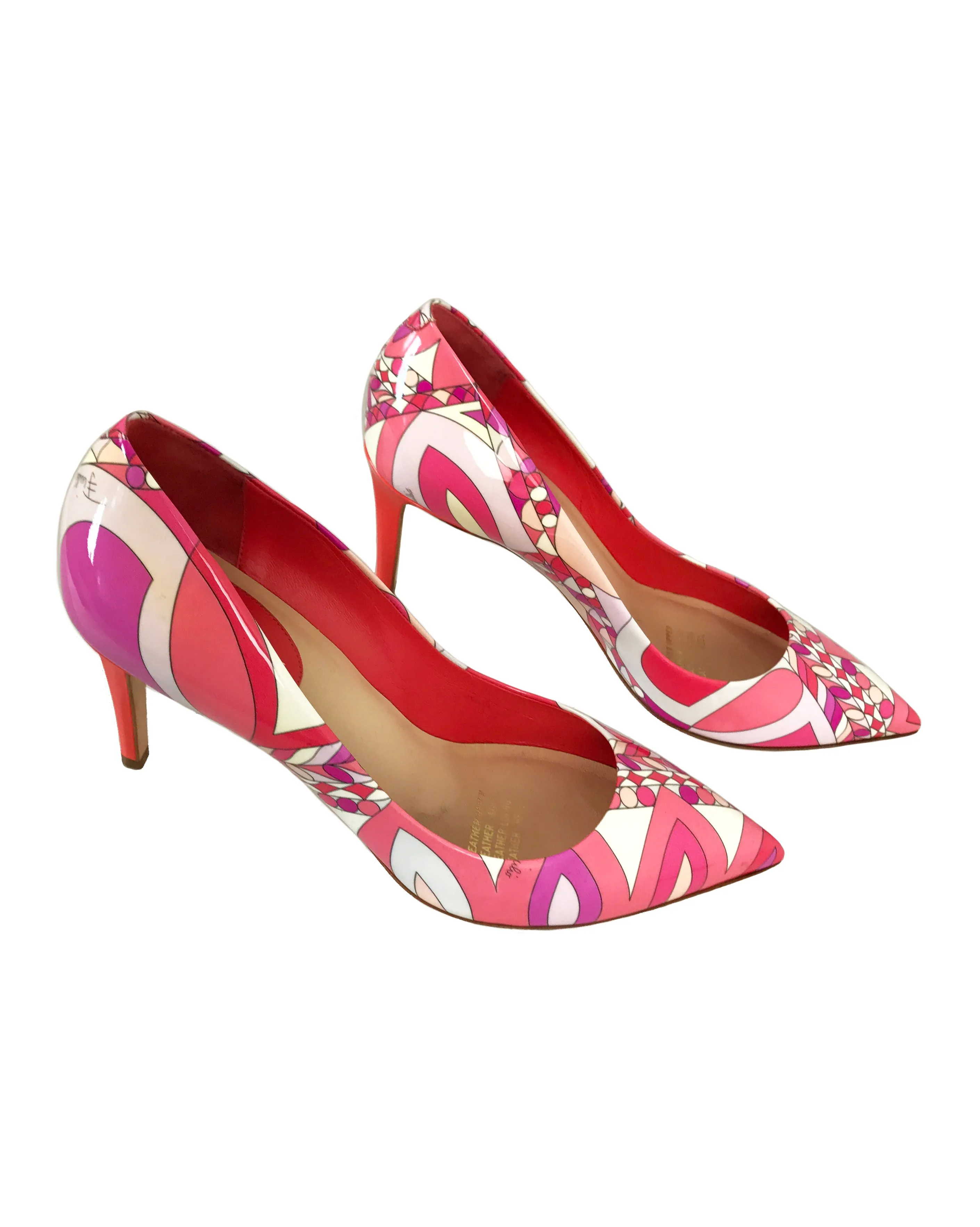 Emilio Pucci Pink Print Heels