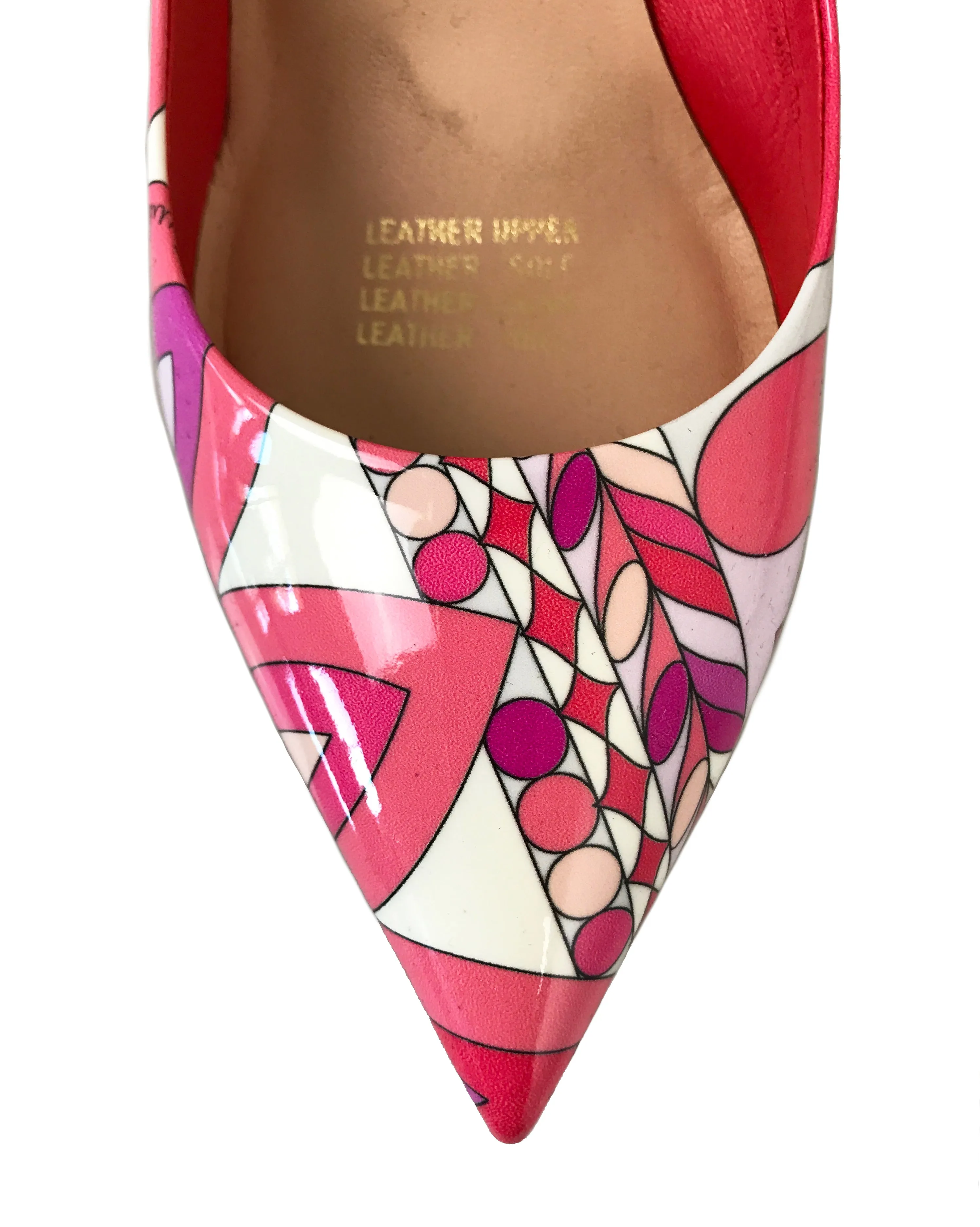 Emilio Pucci Pink Print Heels