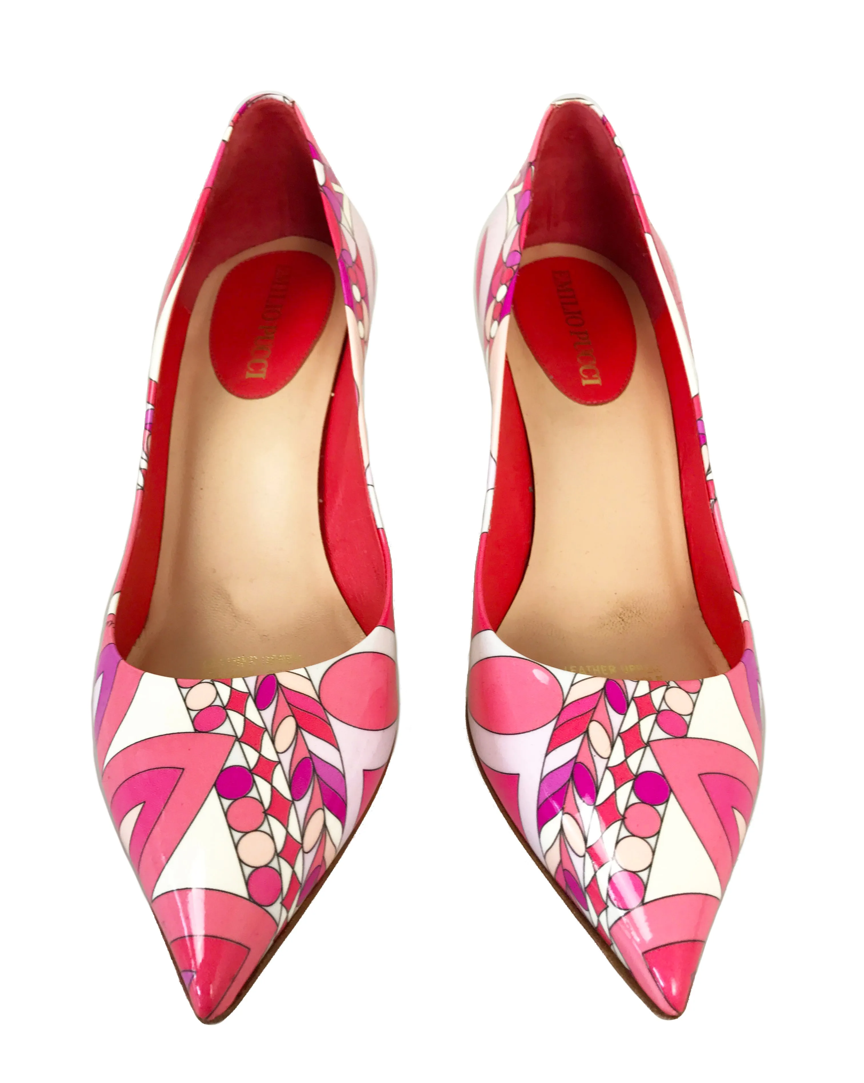 Emilio Pucci Pink Print Heels