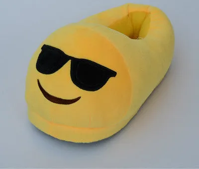 Emoji Slippers Cartoon Plush Slipper Home With The Full Expression Women/ Men Slippers House Shoes One Pair