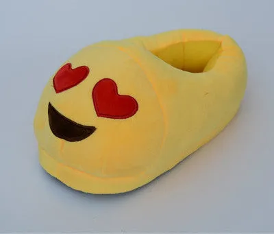 Emoji Slippers Cartoon Plush Slipper Home With The Full Expression Women/ Men Slippers House Shoes One Pair