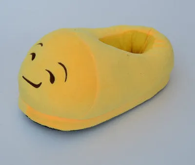 Emoji Slippers Cartoon Plush Slipper Home With The Full Expression Women/ Men Slippers House Shoes One Pair