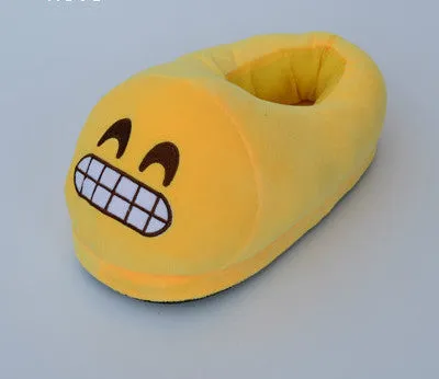 Emoji Slippers Cartoon Plush Slipper Home With The Full Expression Women/ Men Slippers House Shoes One Pair
