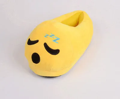 Emoji Slippers Cartoon Plush Slipper Home With The Full Expression Women/ Men Slippers House Shoes One Pair