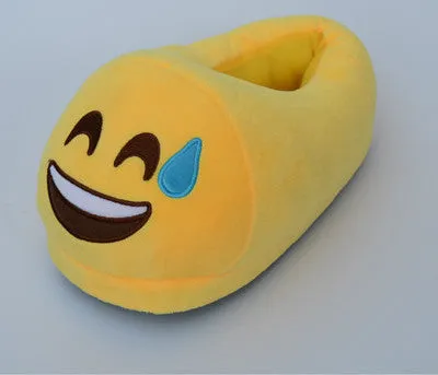 Emoji Slippers Cartoon Plush Slipper Home With The Full Expression Women/ Men Slippers House Shoes One Pair