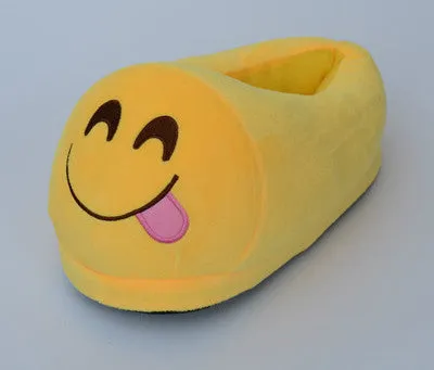 Emoji Slippers Cartoon Plush Slipper Home With The Full Expression Women/ Men Slippers House Shoes One Pair