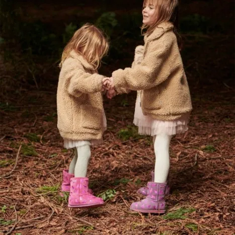 EMU Australia Brumby Rainbow Unicorn Waterproof Sheepskin Boot - Deep Pink