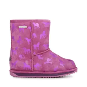 EMU Australia Brumby Rainbow Unicorn Waterproof Sheepskin Boot - Deep Pink