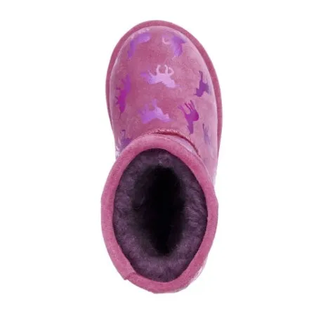 EMU Australia Brumby Rainbow Unicorn Waterproof Sheepskin Boot - Deep Pink