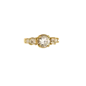 Engagement Ring - 18-Karat Solid Yellow Gold Diamond Ring