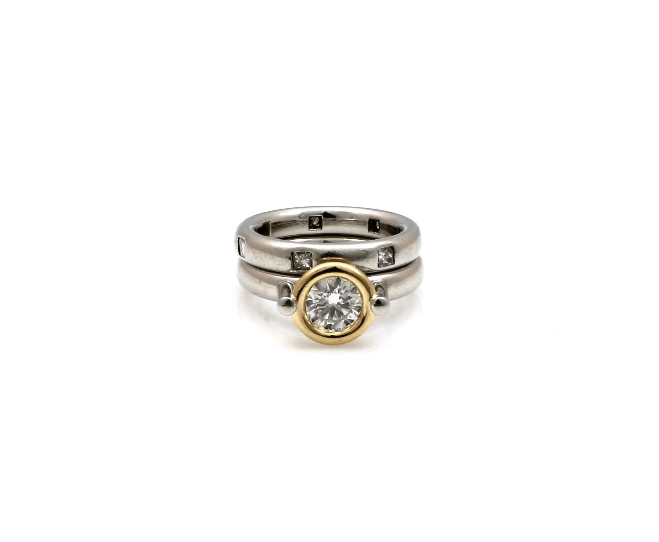 Engagement Ring   Wedding Band Set