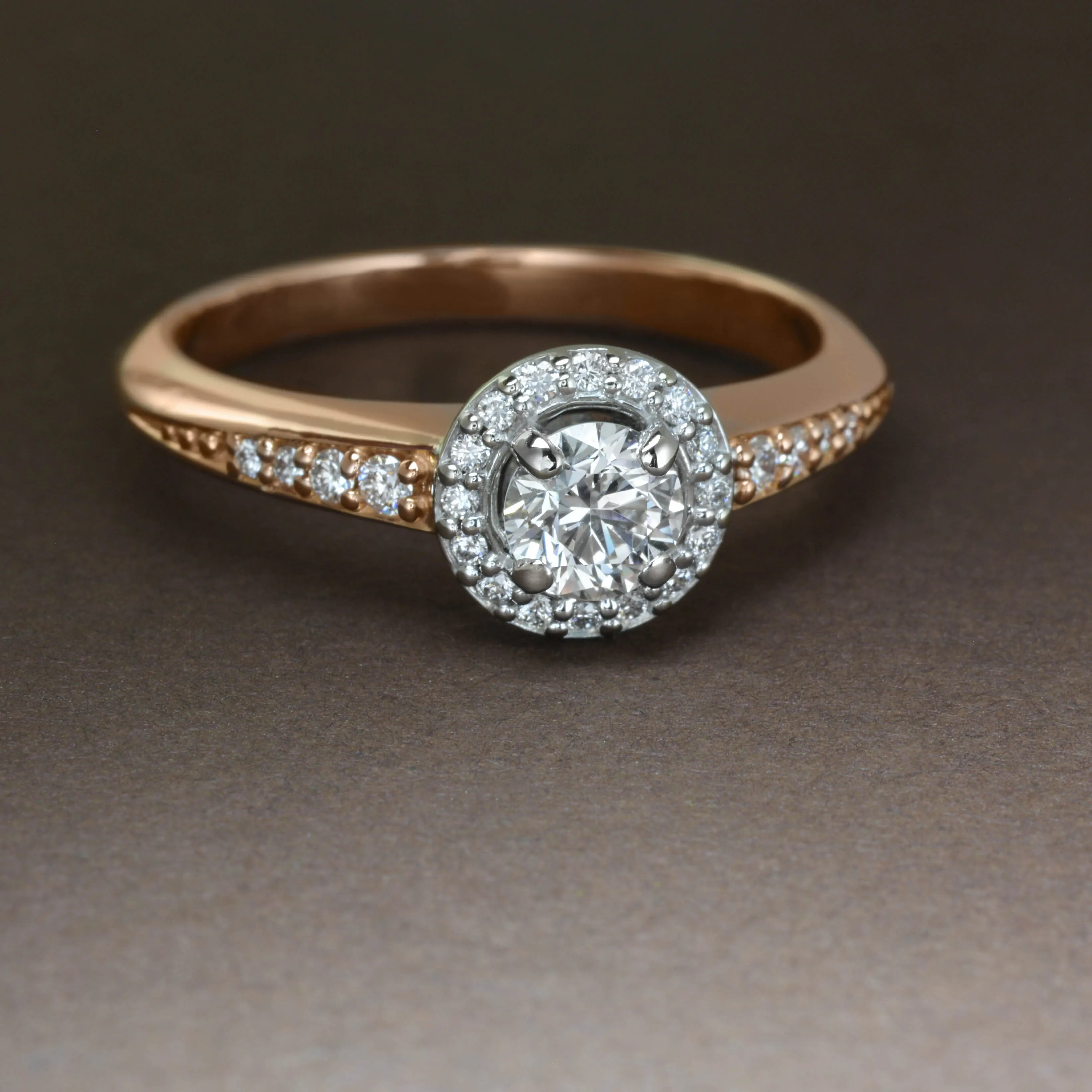 Estate Rose Gold Engagement Ring