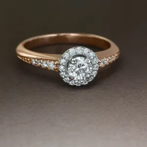 Estate Rose Gold Engagement Ring