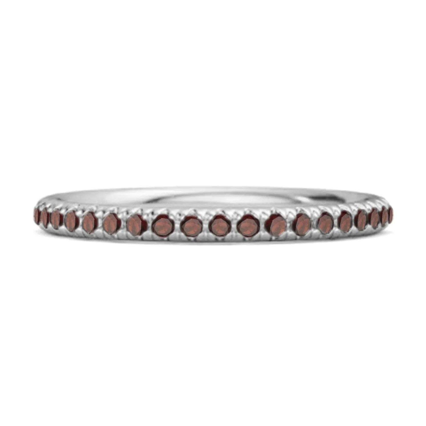 Eternity Collection Garnet Stackable Ring Gift Her 925 Silver
