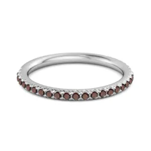 Eternity Collection Garnet Stackable Ring Gift Her 925 Silver