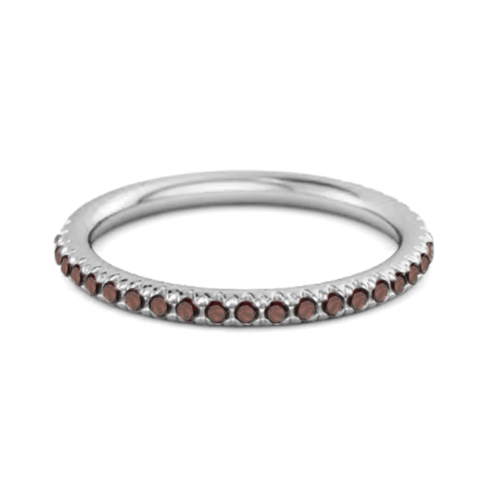 Eternity Collection Garnet Stackable Ring Gift Her 925 Silver