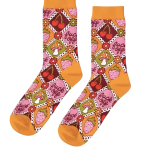 F* Off Retro Crew Socks