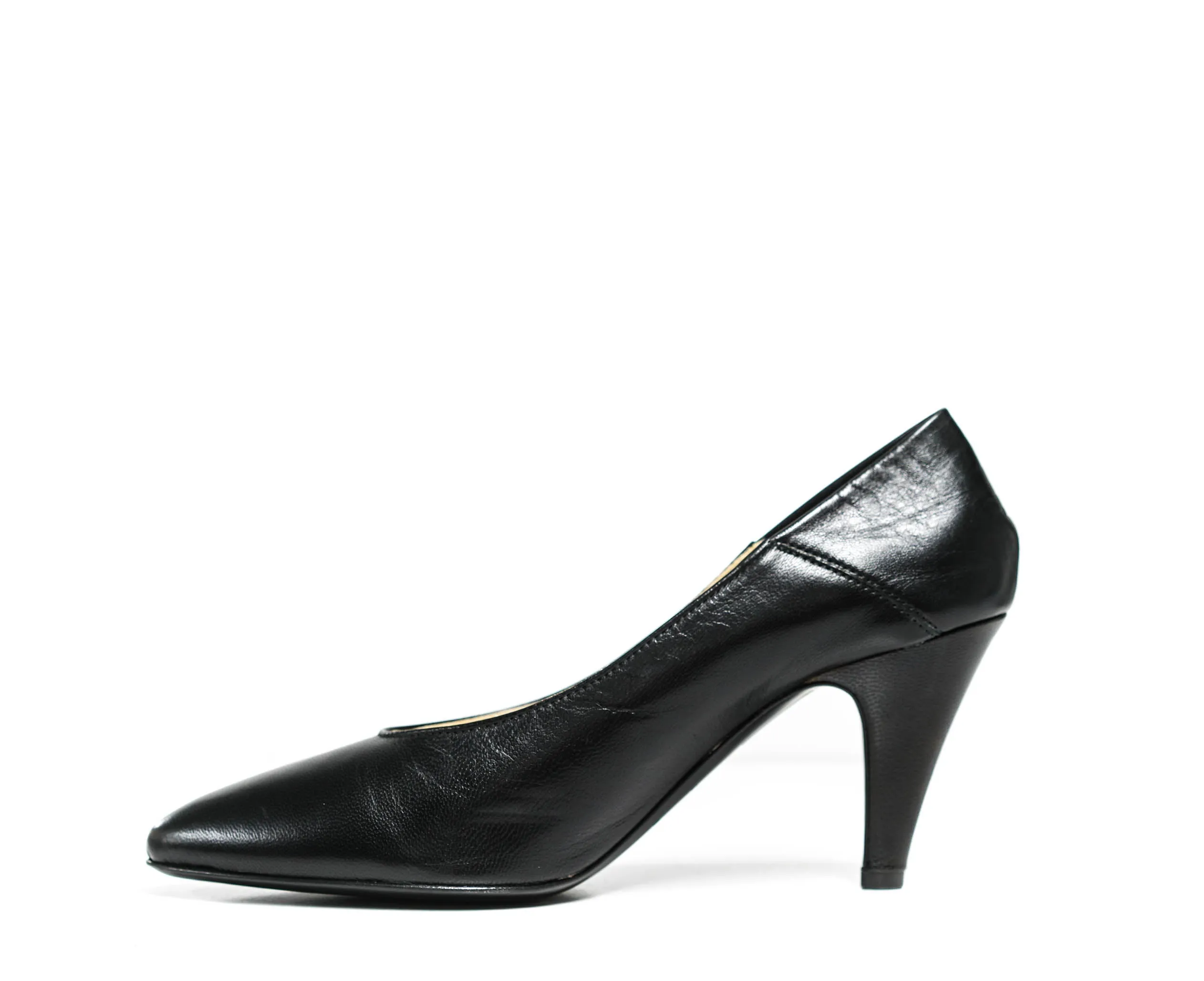 Fabio Rusconi Women's Black Leather Pump FIBY237 - 36EU Last Size