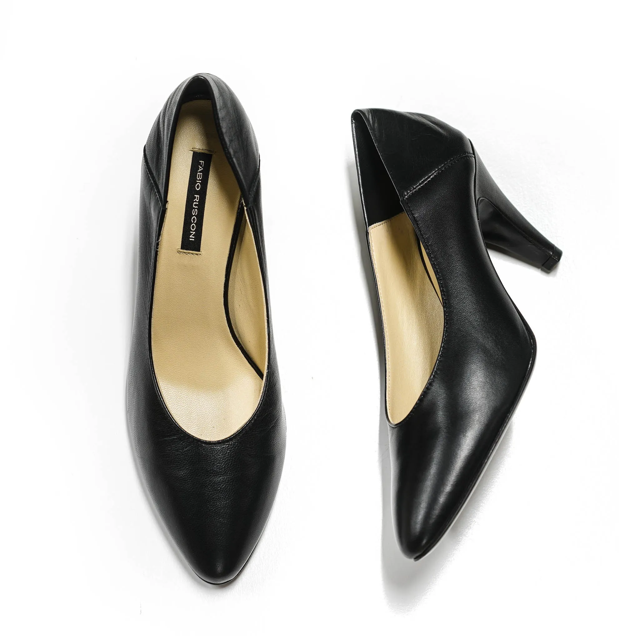 Fabio Rusconi Women's Black Leather Pump FIBY237 - 36EU Last Size