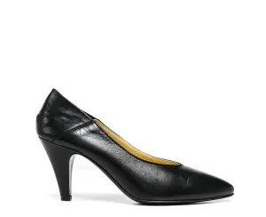 Fabio Rusconi Women's Black Leather Pump FIBY237 - 36EU Last Size