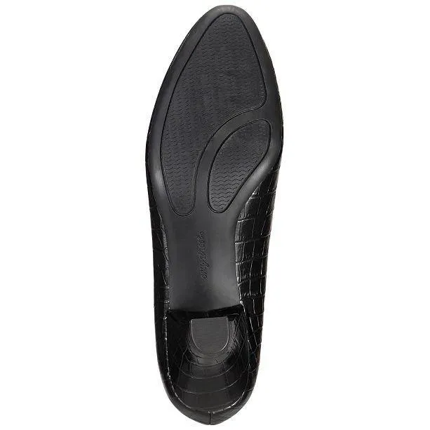 Fabulous Almond Toe Croco Slip On Pumps