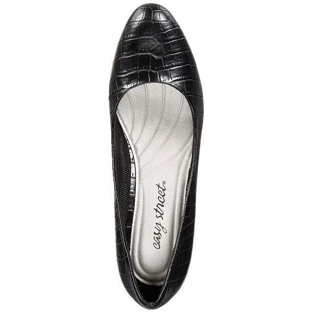 Fabulous Almond Toe Croco Slip On Pumps