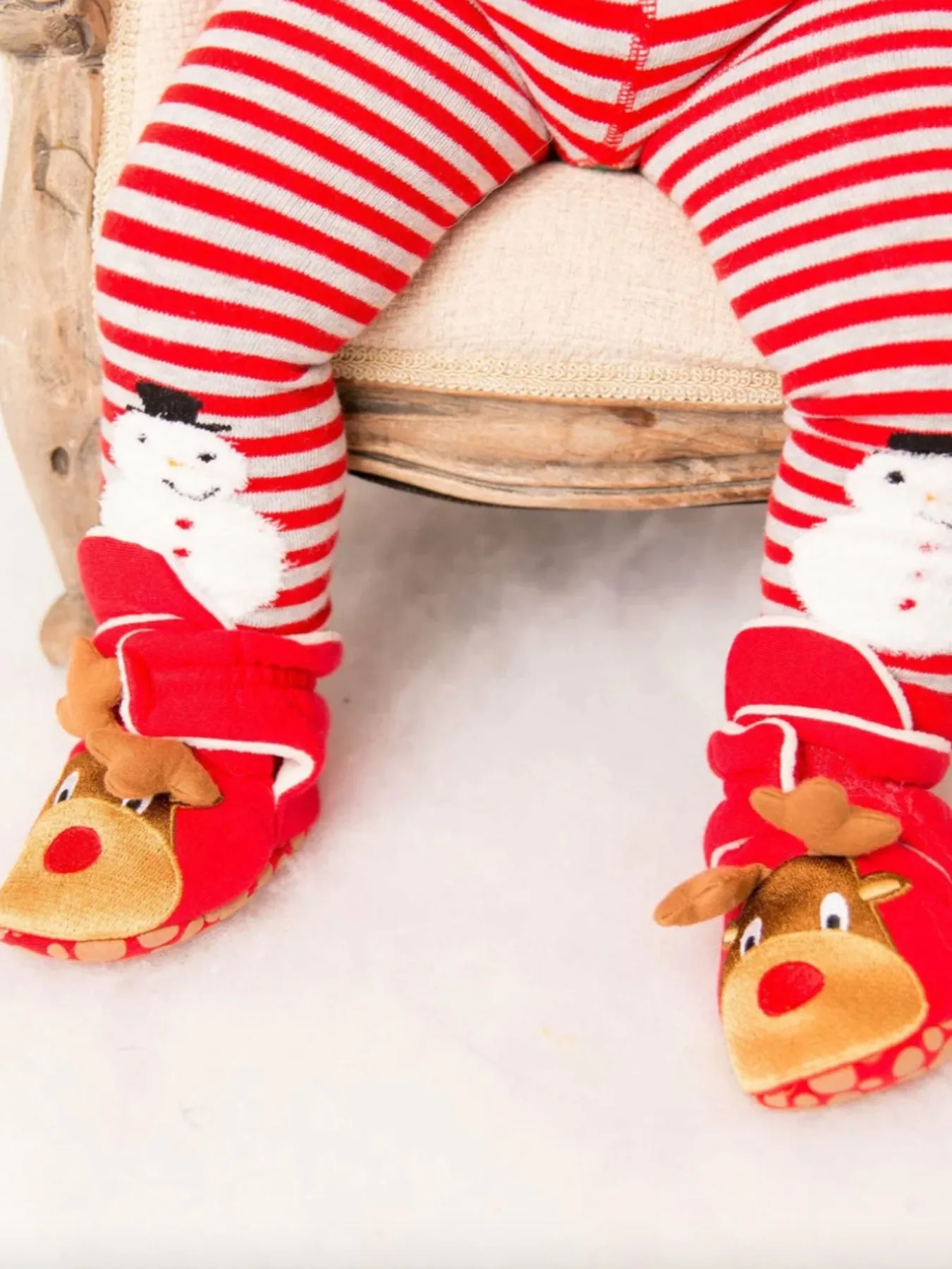 Festive Reindeer Booties