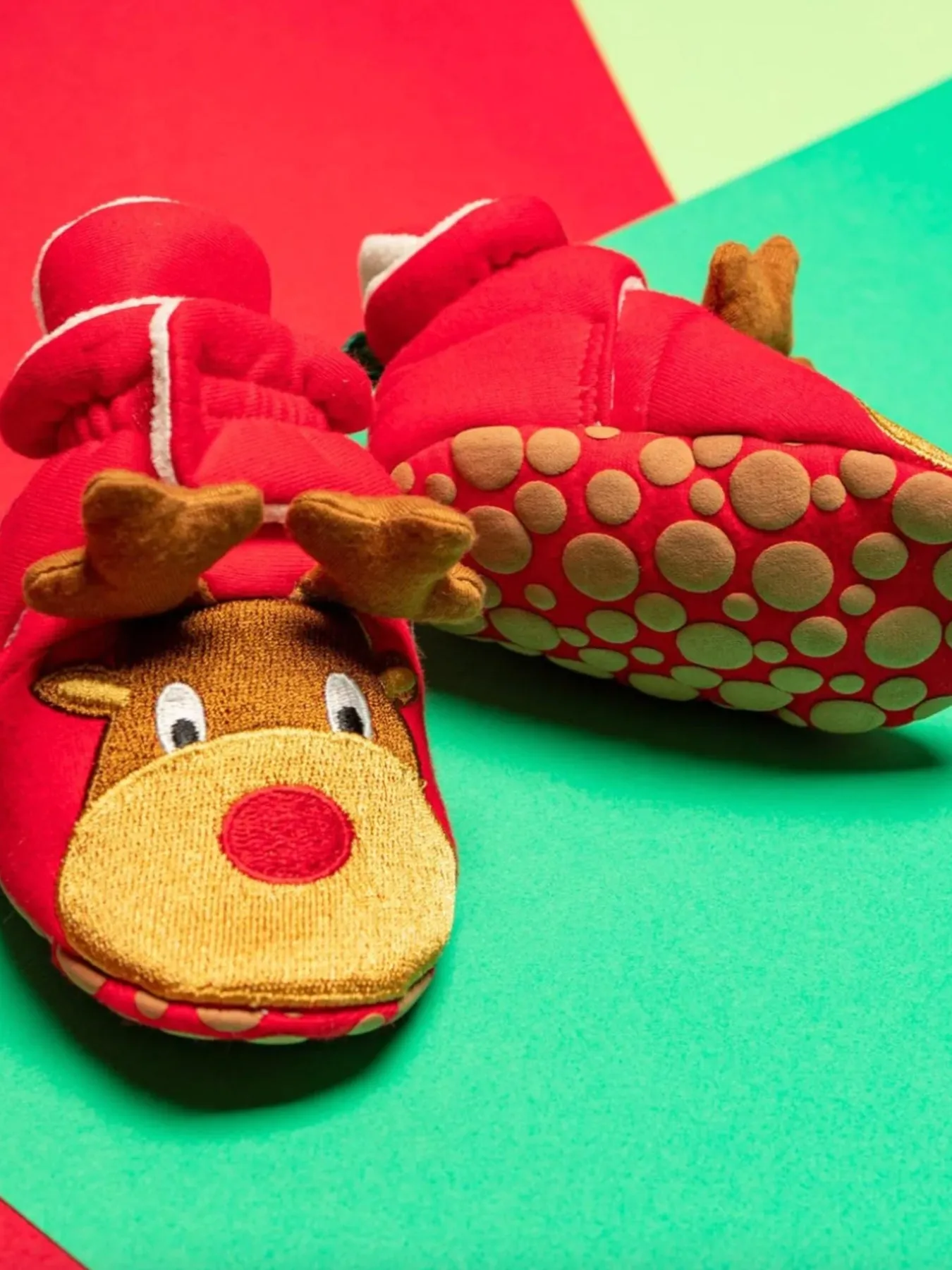 Festive Reindeer Booties