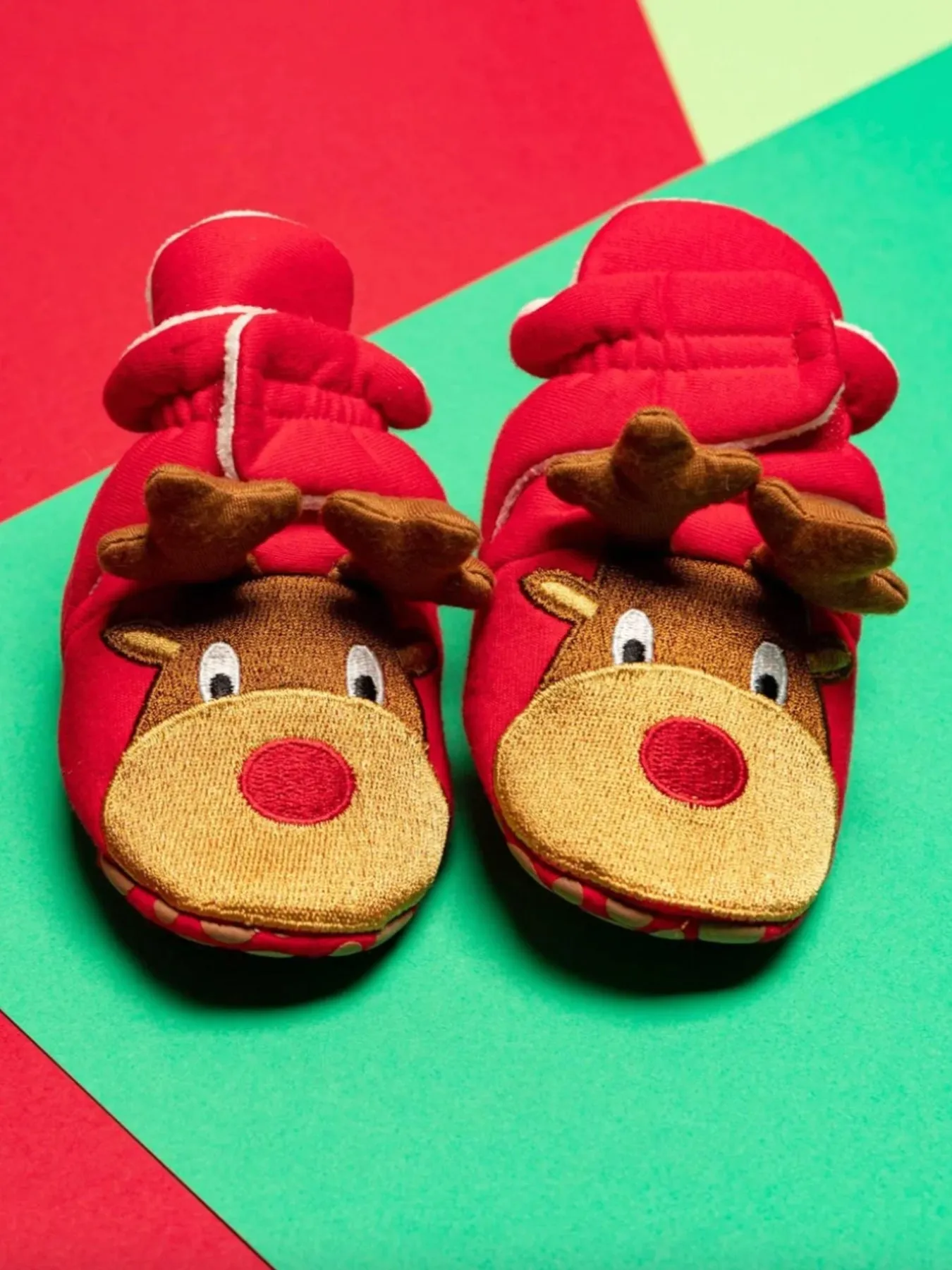 Festive Reindeer Booties