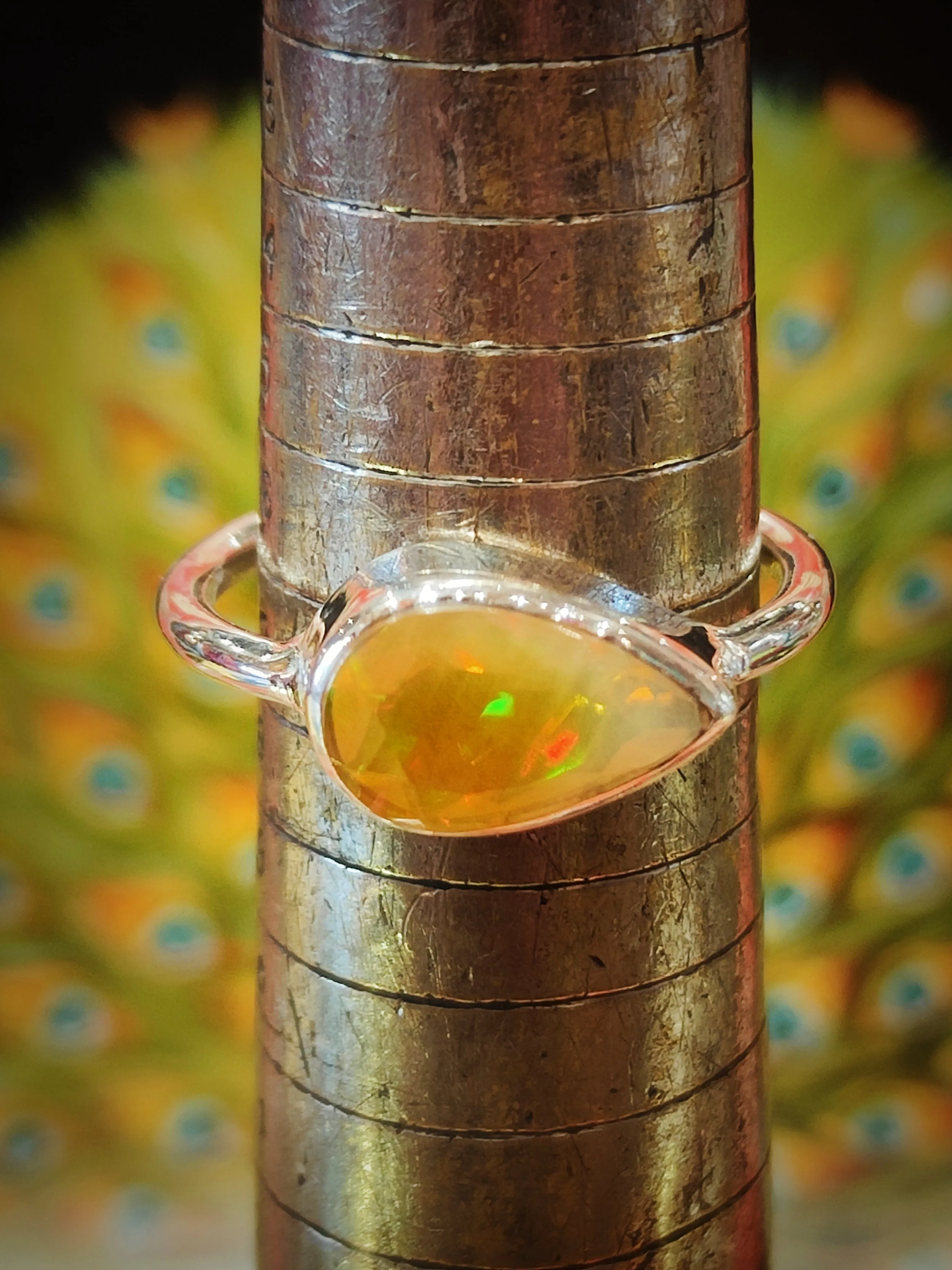 Fire Opal teardrops