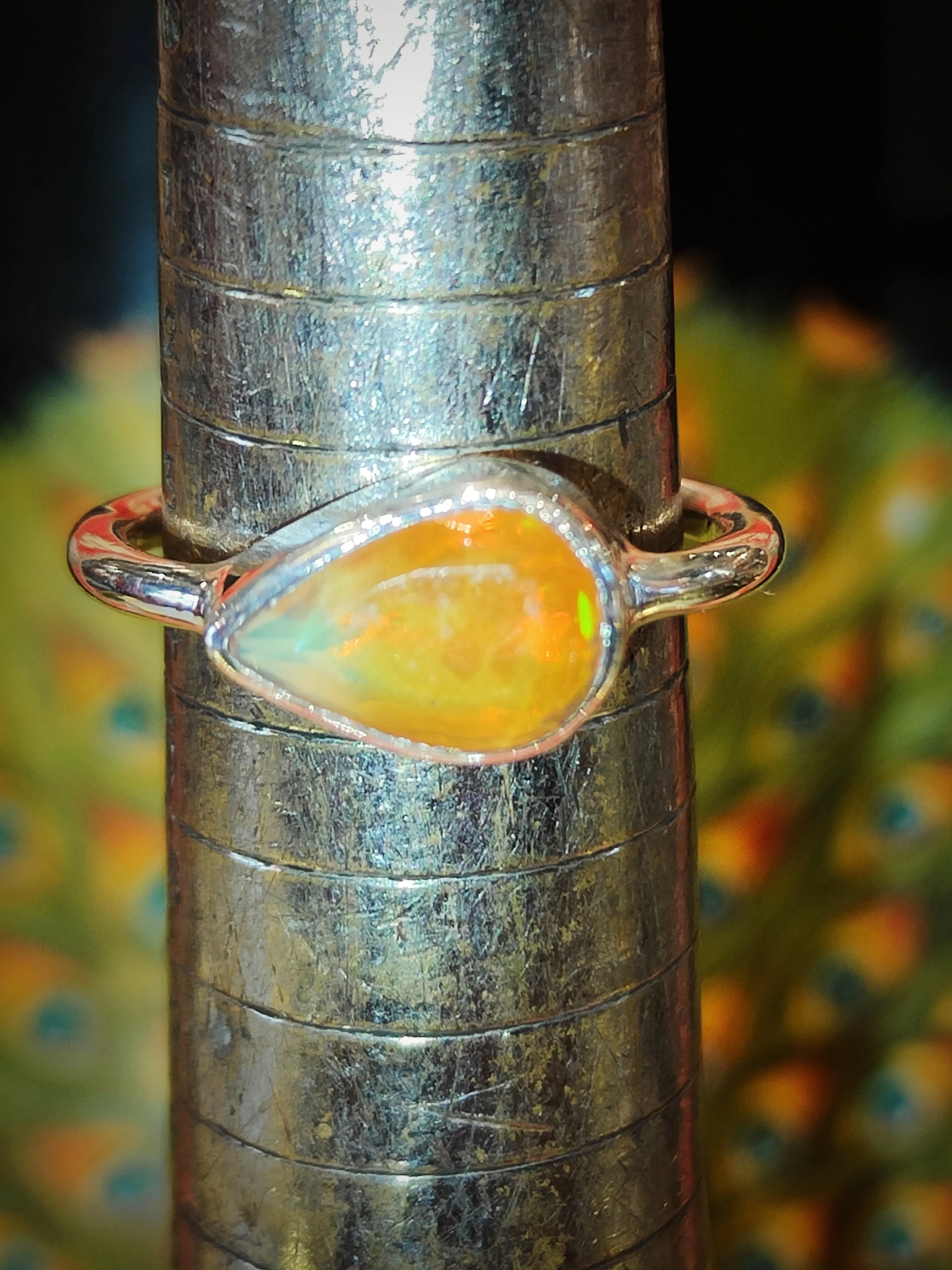 Fire Opal teardrops