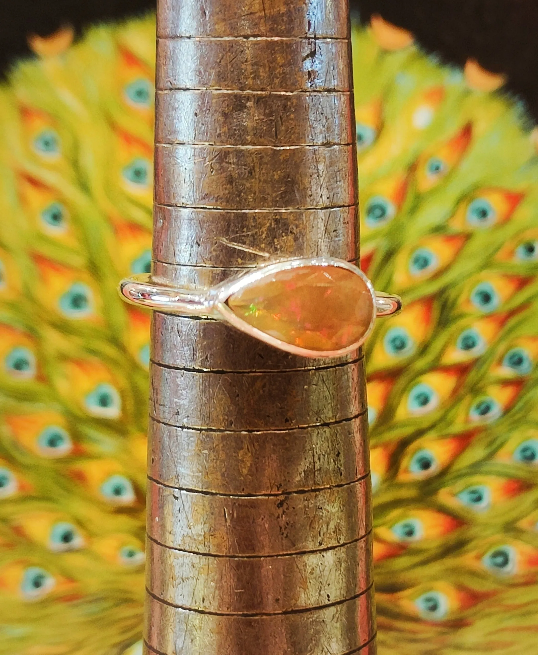 Fire Opal teardrops