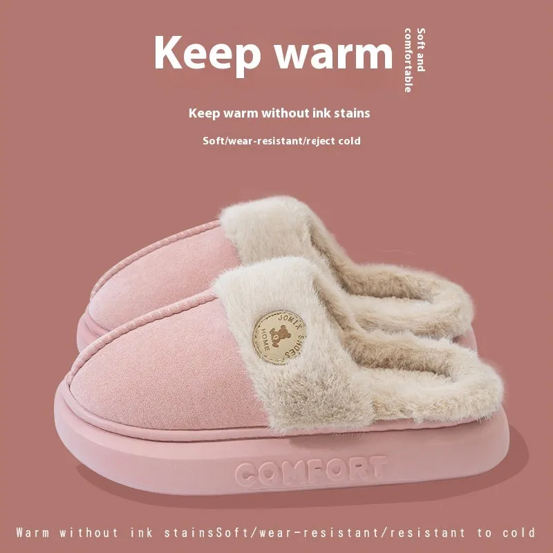 Fleece Slippers - Non-Slip and Warm Design