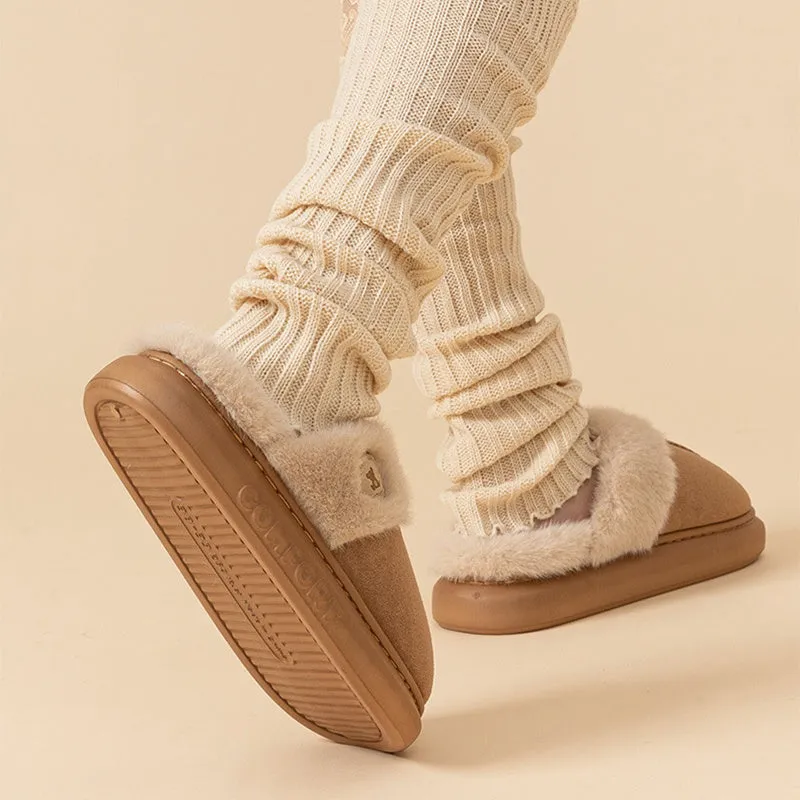 Fleece Slippers - Non-Slip and Warm Design