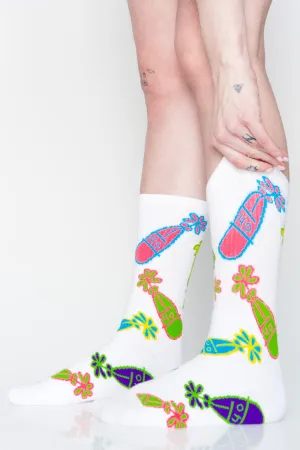 Flower Bottle Socks