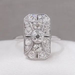 Flush Rectangular Dinner Ring c1920