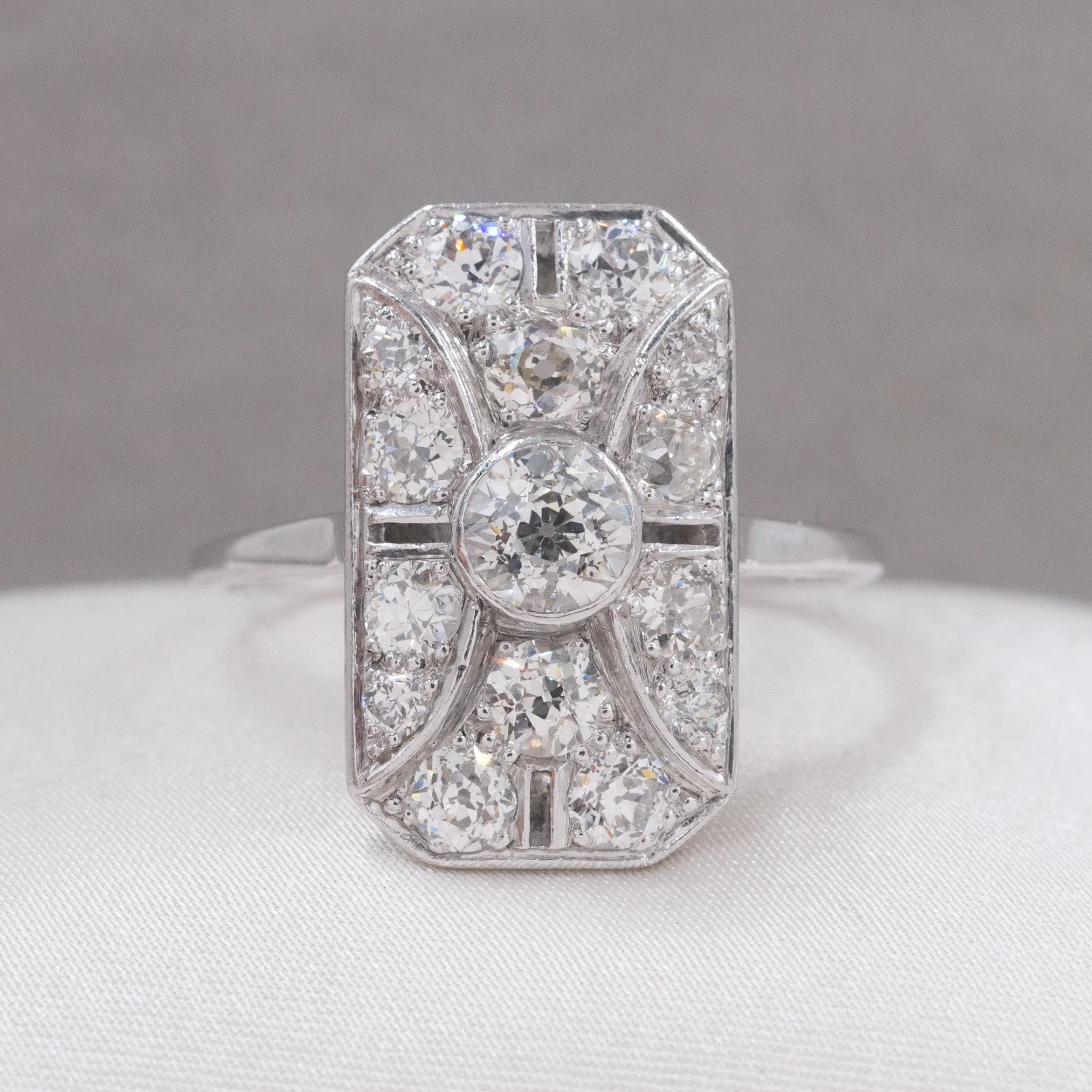 Flush Rectangular Dinner Ring c1920