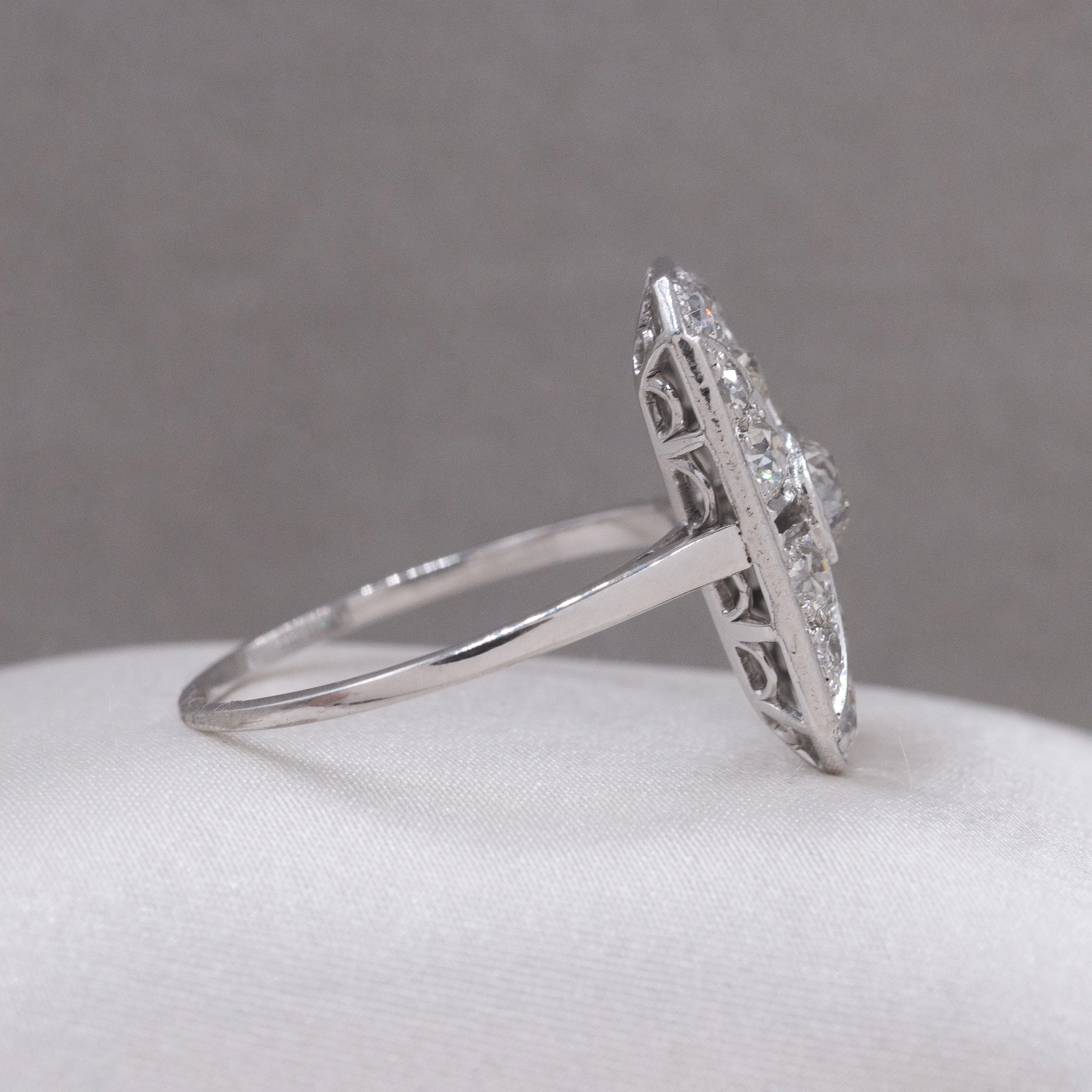 Flush Rectangular Dinner Ring c1920