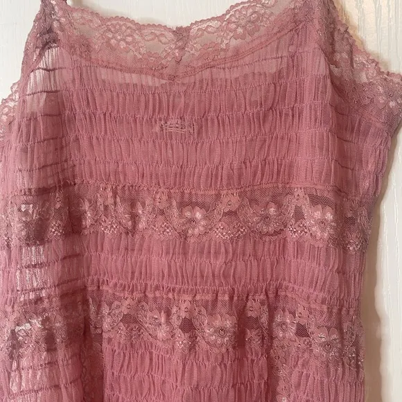 Free People Condesa Mini Slip Dress Smoke Rose Medium