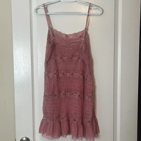 Free People Condesa Mini Slip Dress Smoke Rose Medium