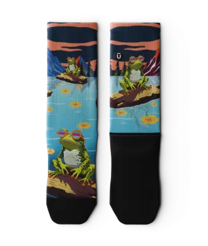 Frogged Crew Socks Frogged Crew Socks