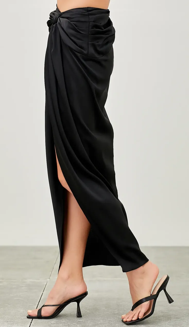 Front Twist Wrap Skirt
