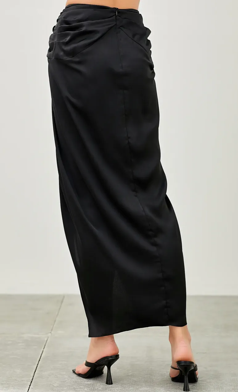 Front Twist Wrap Skirt